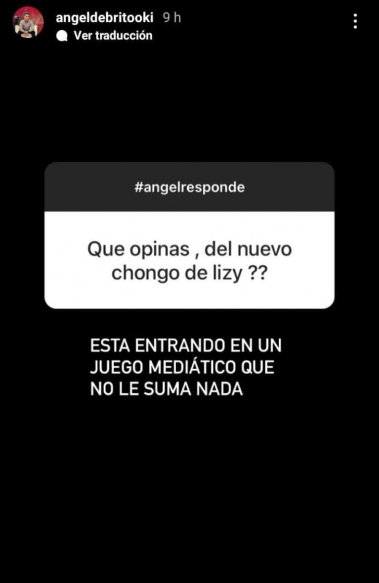 Fuerte opinión de Ángel de Brito sobre el nuevo noviazgo de Lizy Tagliani: "Está entrando en un juego mediático"