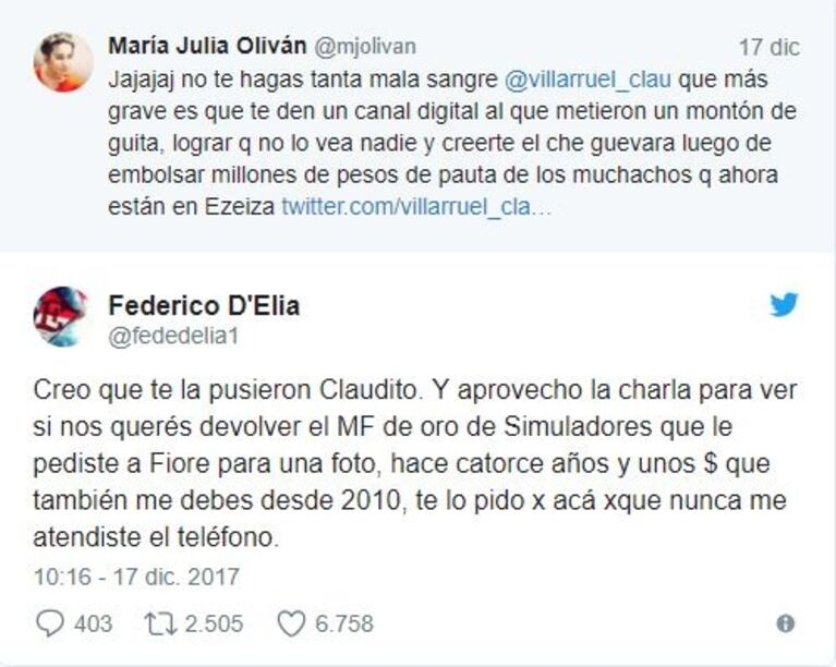 Fuerte pelea de María Julia Oliván con Claudio Villarruel… ¡y picantísima intervención de Federico D’Elía!