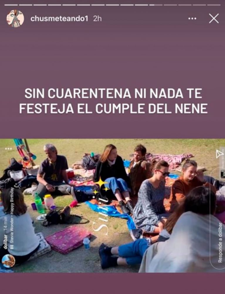 Fuerte polémica: Dolores Barreiro celebró el cumpleaños de su hijo en un parque a un día de regresar de Europa