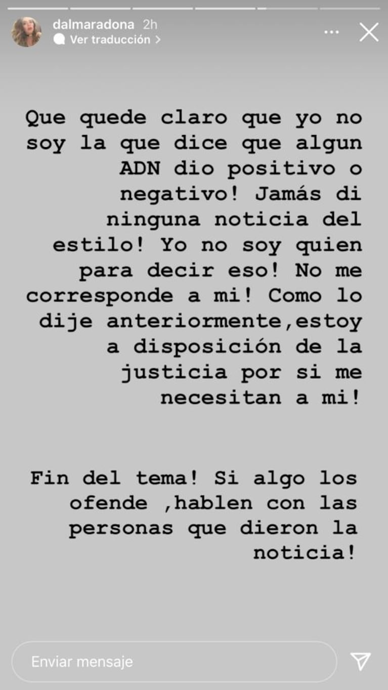 Fuerte reacción de Dalma Maradona luego del descargo de Santiago Lara: "Un poco de respeto y menos payasada" 