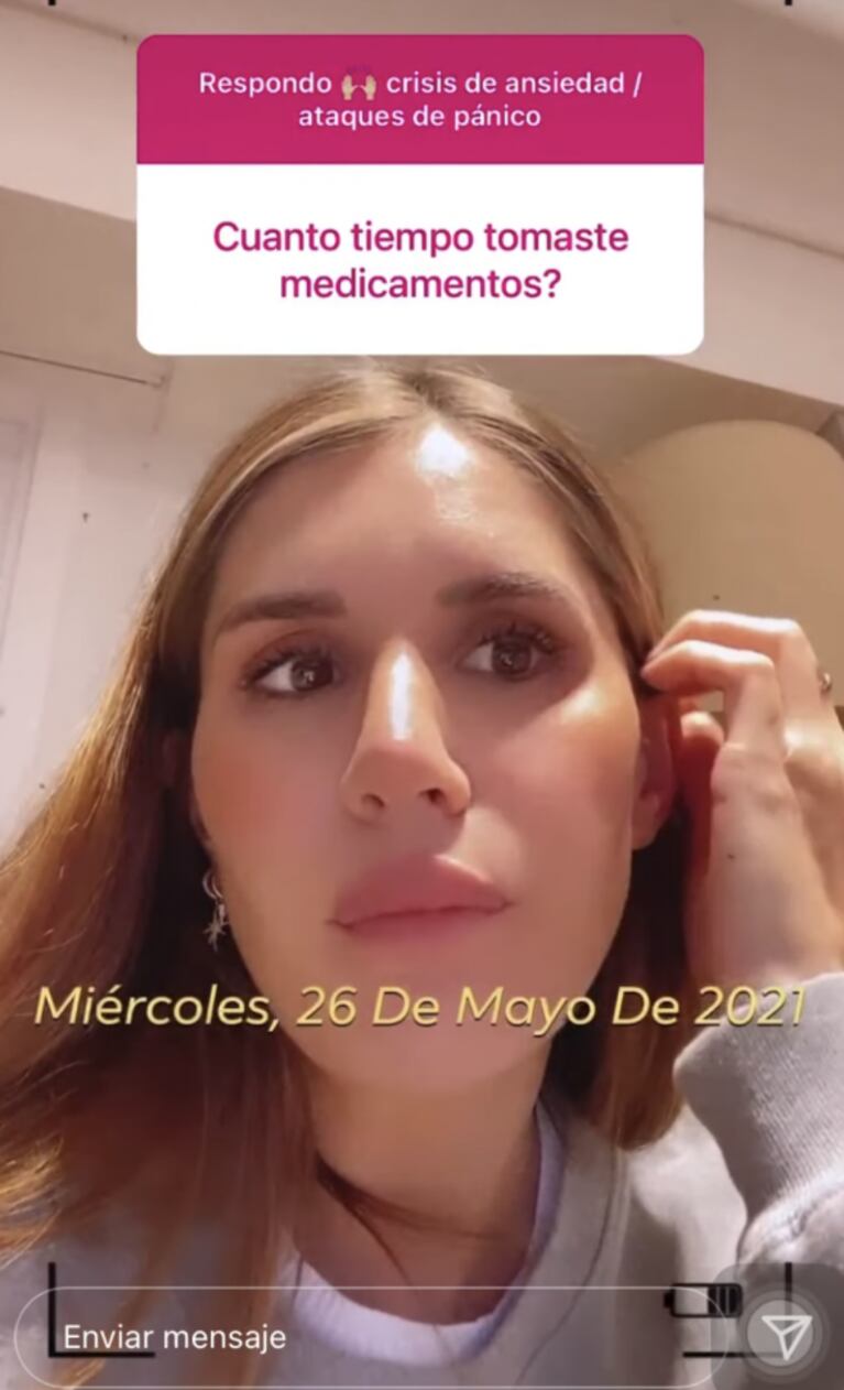Fuerte relato de Mica Tinelli sobre sus ataques de pánico: "Fueron dos años de tratamiento con medicación y terapia"
