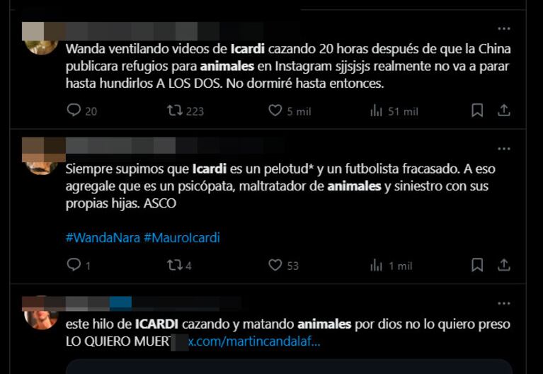 Fuerte repudio a Mauro Icardi por cazar animales junto a sus hijas y letales críticas a China Suárez