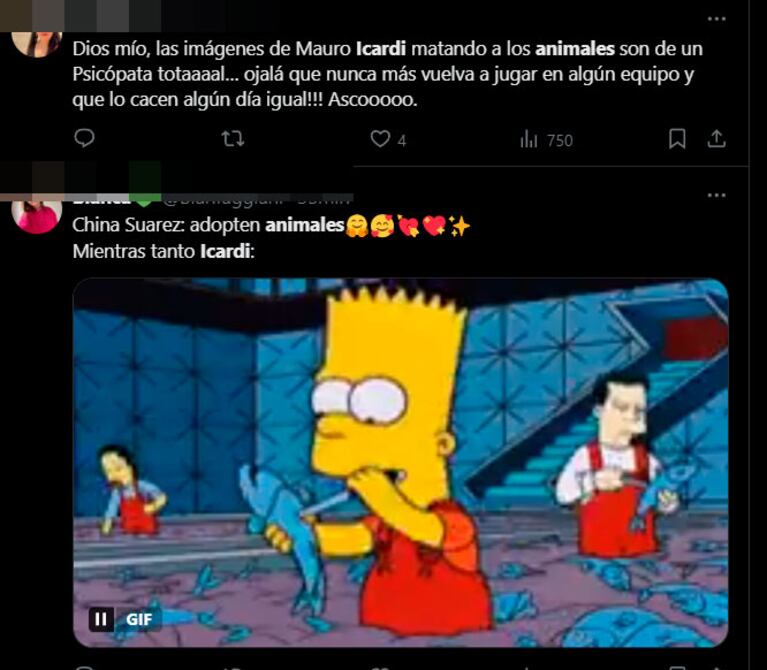 Fuerte repudio a Mauro Icardi por cazar animales junto a sus hijas y letales críticas a China Suárez