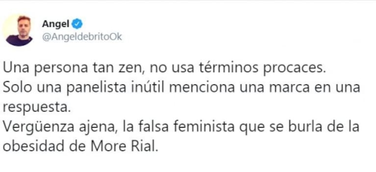 Fuerte respuesta de Ángel de Brito a Agustina Kämpfer, tras otra picante crítica a su labor como periodista