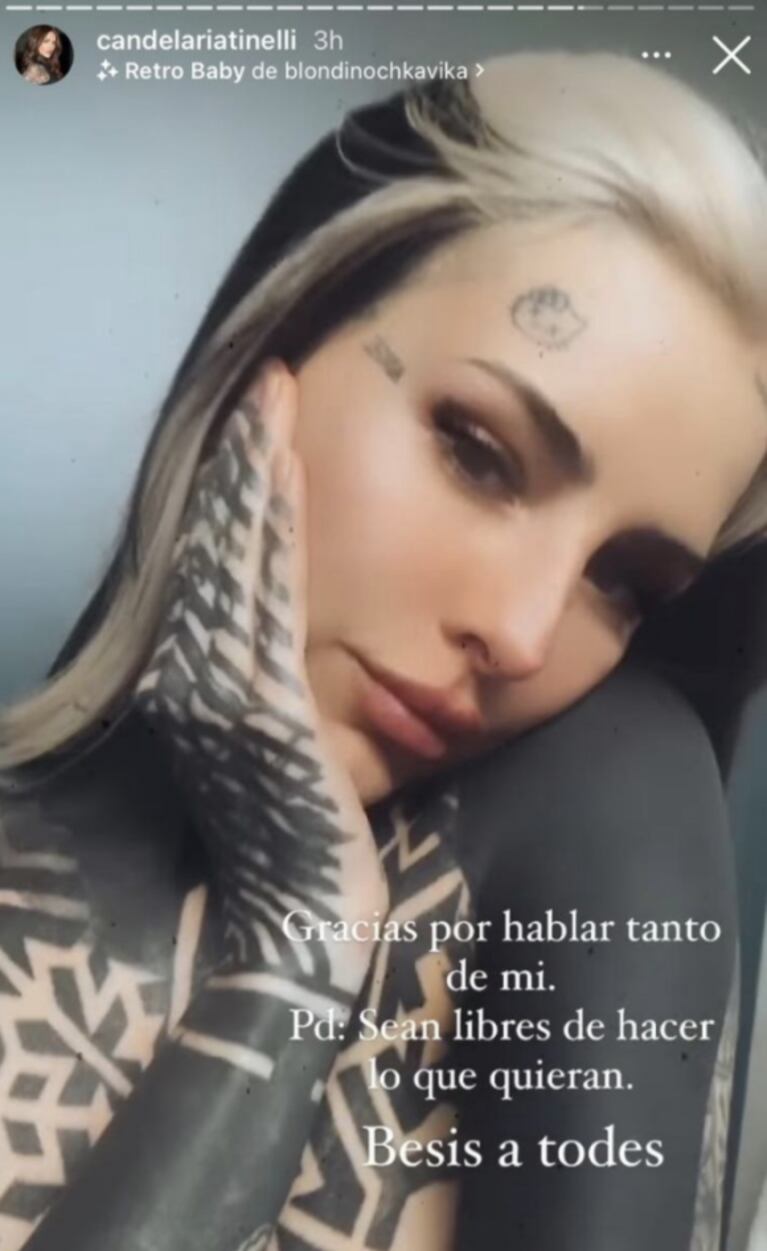 Fuerte respuesta de Cande Tinelli a Rebecca Fox, la modelo británica que la acusó de copiarse de ella: "No iluminen a personas que están en la oscuridad"