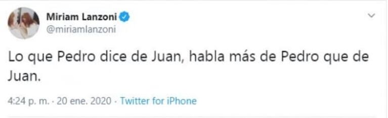 Fuerte respuesta de Miriam Lanzoni a Mariana Brey y Yanina Latorre: "Mentes sucias y dañinas"