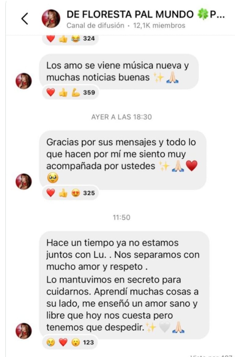 Fuerte teoría sobre qué habría desencadenado la separación de Flor Vigna y Luciano Castro