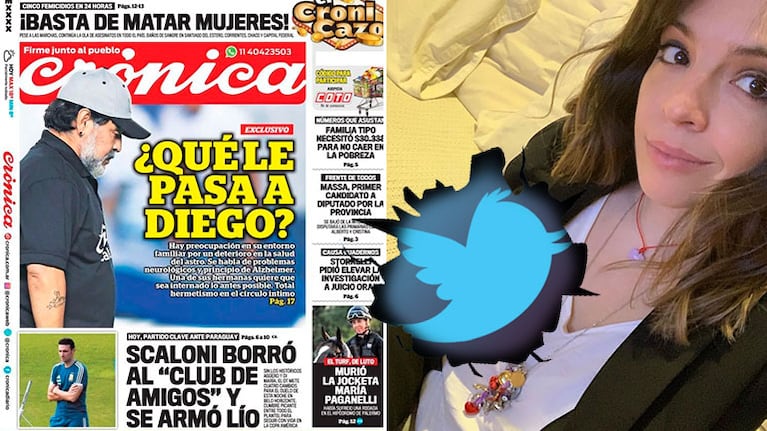 Fuerte tweeet de Dalma Maradona contra el diario Crónica, tras la versión de que Diego Maradona tendría Alzheimer