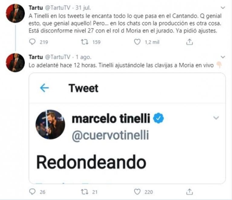 Fuerte versión ¡súper caliente! sobre quién podría reemplazar a Moria en el jurado de Cantando 2020... ¡y qué piensa Tinelli sobre su rol!