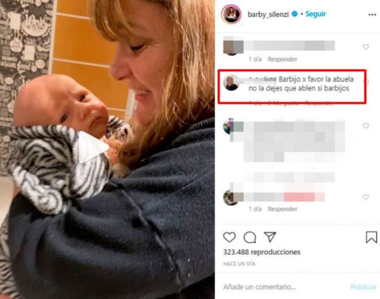Fuertes críticas a Barby Silenzi tras subir un video de Abril con su abuela: "Estamos en cuarentena; que se ponga barbijo"