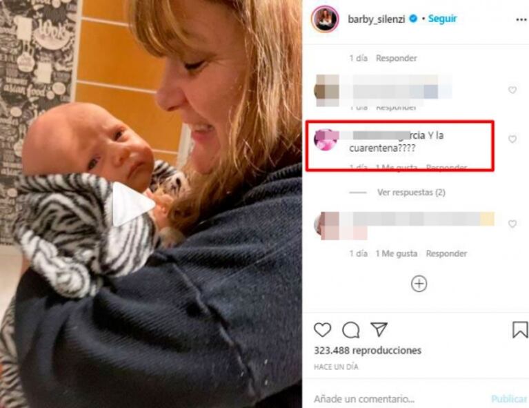 Fuertes críticas a Barby Silenzi tras subir un video de Abril con su abuela: "Estamos en cuarentena; que se ponga barbijo"