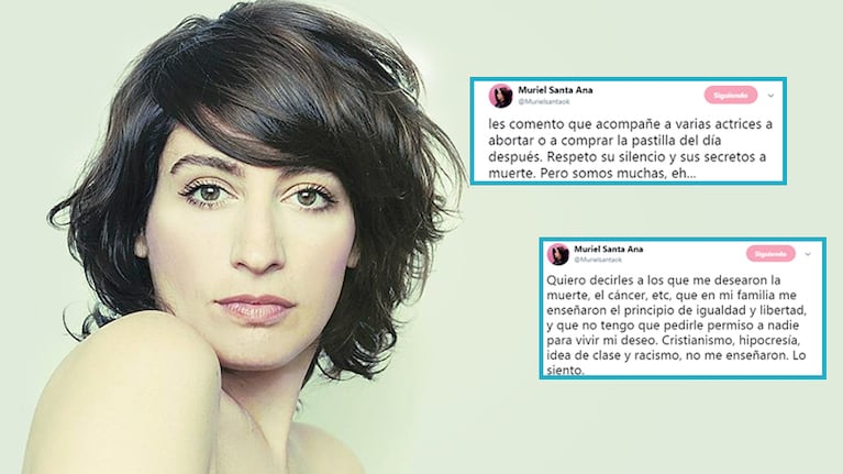 Fuertes tweets de Muriel Santa Ana en medio del debate por el aborto: Acompañé a varias actrices a abortar o a...