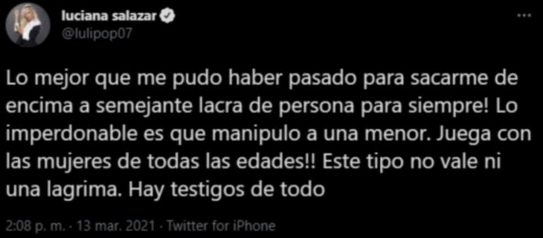 Fuertísima acusación de Luciana Salazar contra Martín Redrado por su vínculo con Matilda: "Manipuló a una menor"