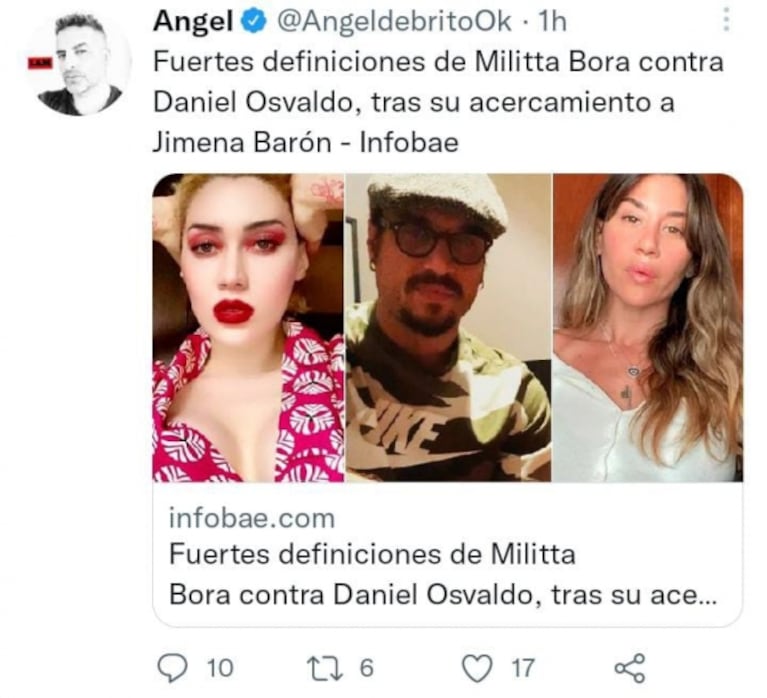 Fuertísimo cruce de Ángel de Brito con Daniel Osvaldo: "Violento y padre abandónico"