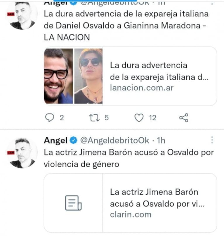 Fuertísimo cruce de Ángel de Brito con Daniel Osvaldo: "Violento y padre abandónico"