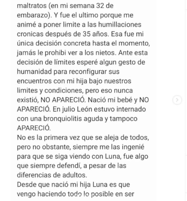 Fuertísimo descargo de la hija de Piñón Fijo contra su padre: "Está desaparecido desde el último maltrato"