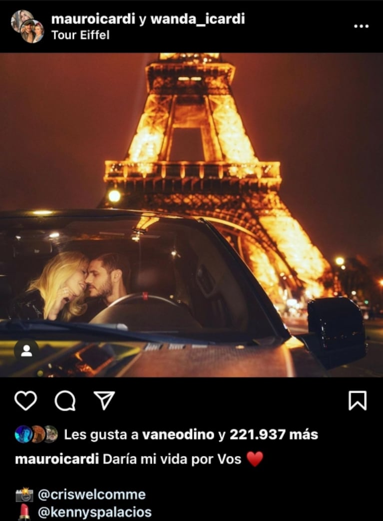 Fuertísimo posteo de amor de Mauro Icardi a Wanda Nara tras el escándalo con la China: "Daría mi vida por vos"