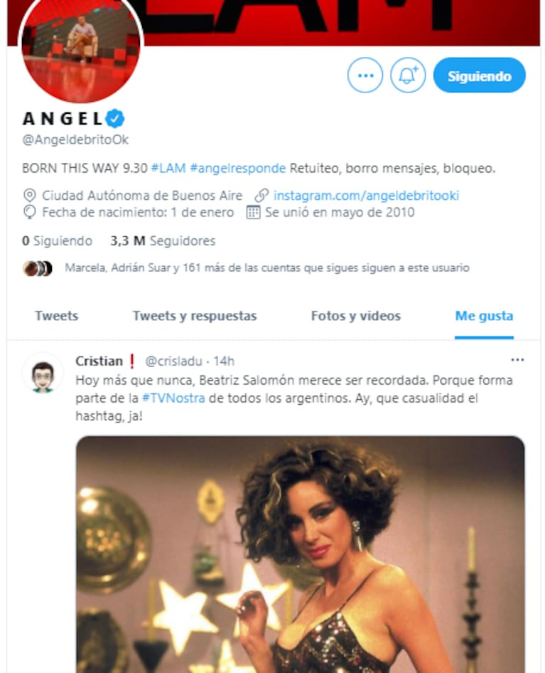 Fuertísimos 'me gusta' de Ángel de Brito sobre Rial, tras el levantamiento de TV Nostra: "Beatriz Salomón desde el cielo viendo el fracaso"