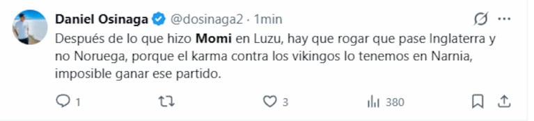 Funaron a Momi Giardina por burlarse de Erling Haaland.