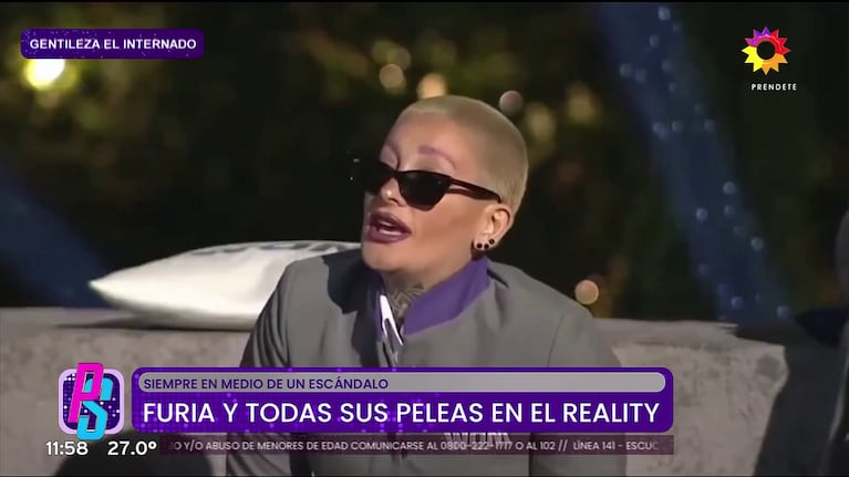 Furia en el reality chileno 'El Internado' (Foto: captura de eltrece).