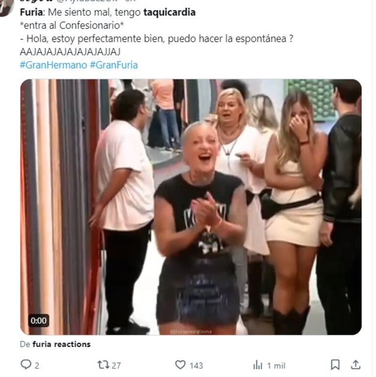 Furia mintió con su salud en Gran Hermano 2023 y en las redes reaccionaron con todo