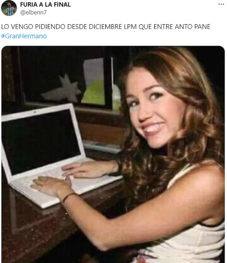 Furia pidió que Anto Pane entre a Gran Hermano y estallaron los memes