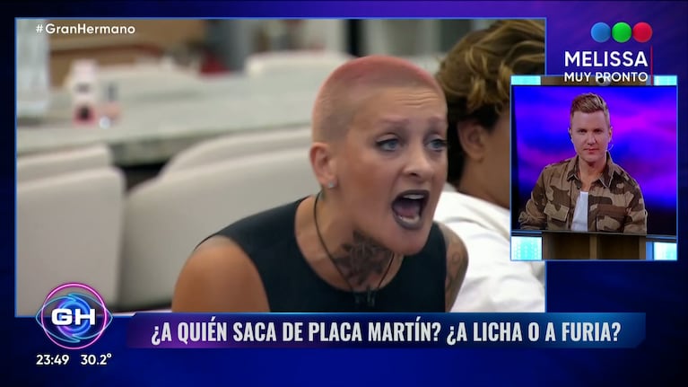 Furia se sacó en vivo y le gritó a Santiago del Moro en Gran Hermano 2023: “Yo no me como los mocos, no me…”