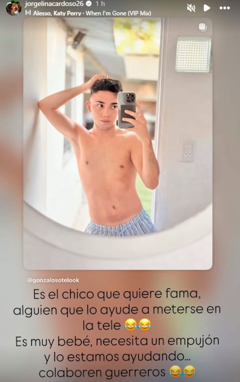 Furia total de Ángel Di María y Jorgelina Cardoso contra un periodista (captura de Instagram)