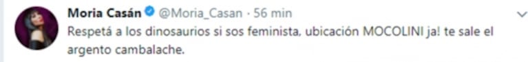 Furiosa catarata de tweets de Moria Casán contra Julia Mengolini: "Si tanto le gusta la política, cito a Claire Underwood; 'no me gustan las mujeres que se acuestan con sus jefes'"