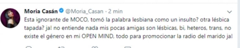 Furiosa catarata de tweets de Moria Casán contra Julia Mengolini: "Si tanto le gusta la política, cito a Claire Underwood; 'no me gustan las mujeres que se acuestan con sus jefes'"