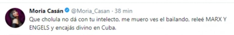 Furiosa catarata de tweets de Moria Casán contra Julia Mengolini: "Si tanto le gusta la política, cito a Claire Underwood; 'no me gustan las mujeres que se acuestan con sus jefes'"