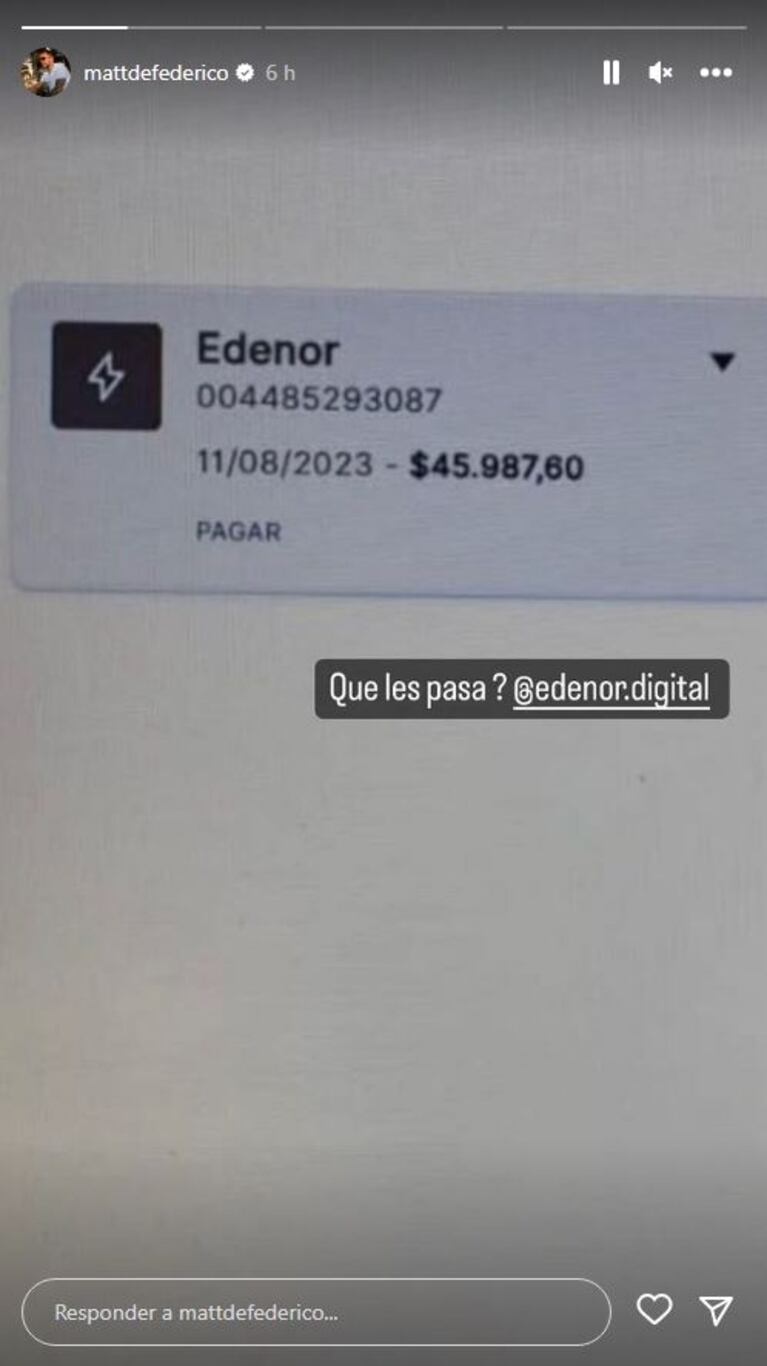 Furiosa reacción de Cinthia Fernández después de que Matías Defederico se quejara por pagar casi 50 mil pesos de luz: "Las vueltas de la vida"