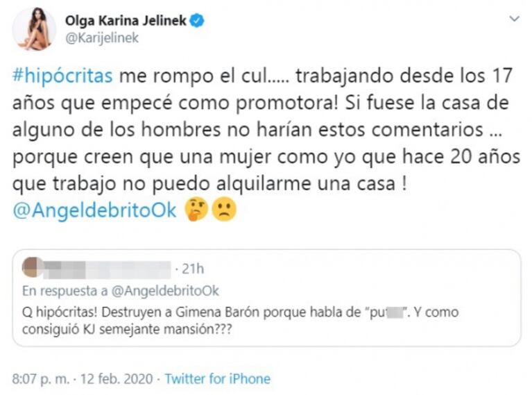 Furiosa reacción de Karina Jelinek tras ser cuestionada por su lujosa mansión: "Hipócritas, me rompo trabajando"