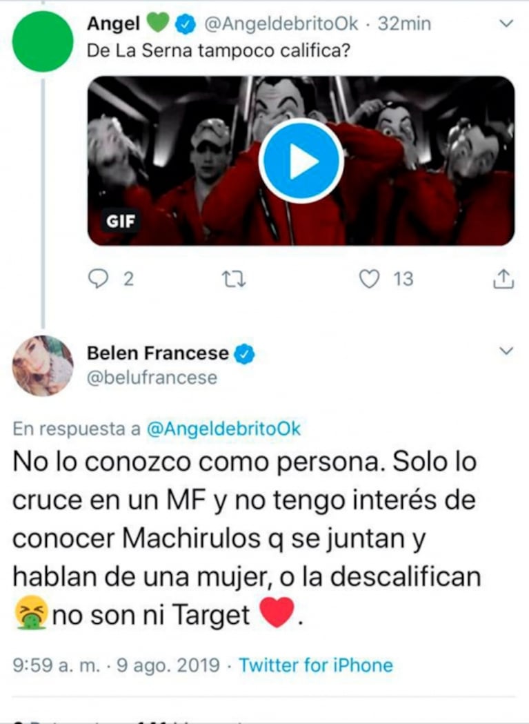 Furiosa respuesta de Belén Francese tras el comentario misógino de Enrique Arce: "Qué caliente se quedó"