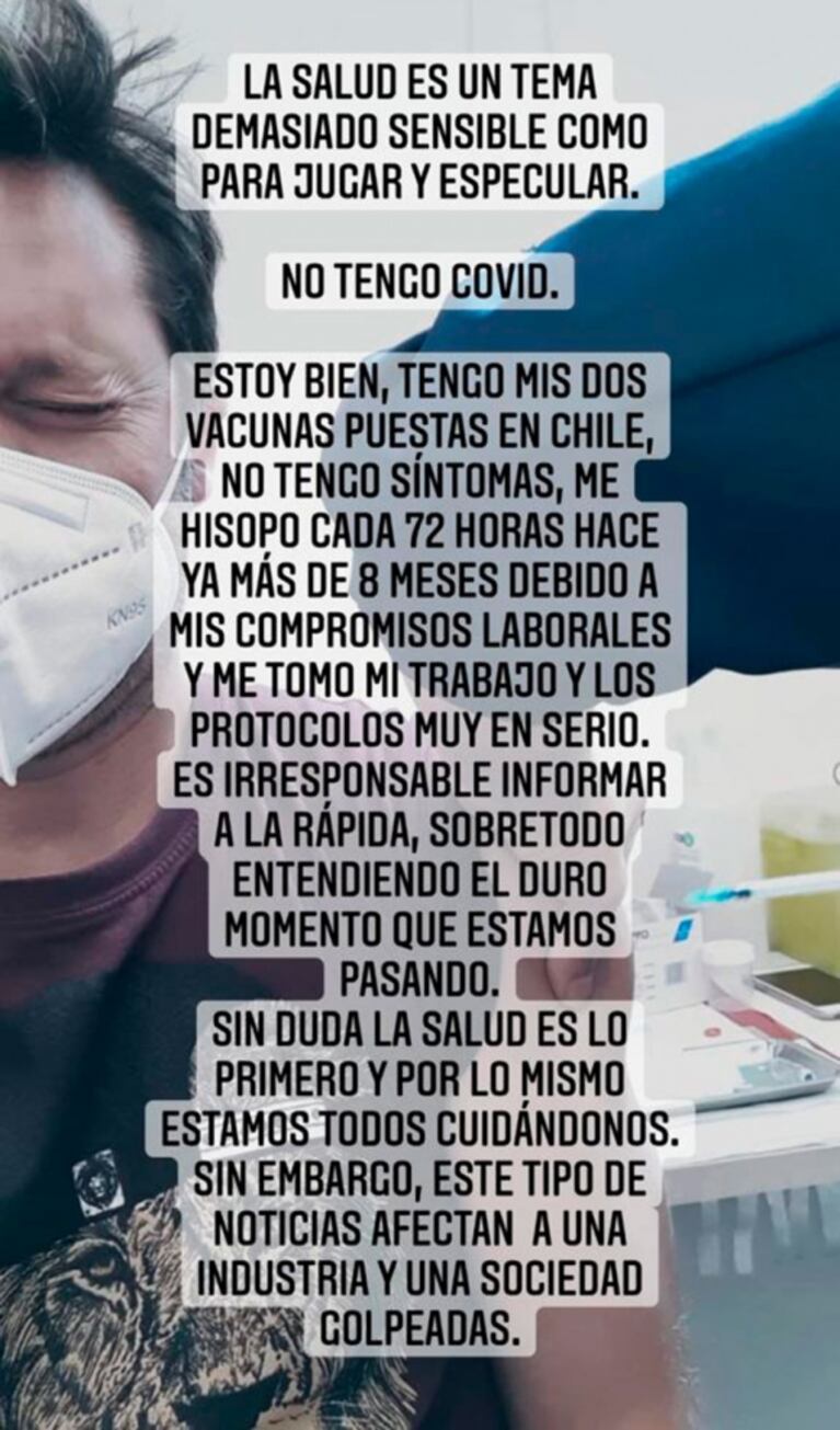 Furioso descargo de Benjamín Vicuña luego de que dijeran que fue a grabar con síntomas: "No tengo covid”