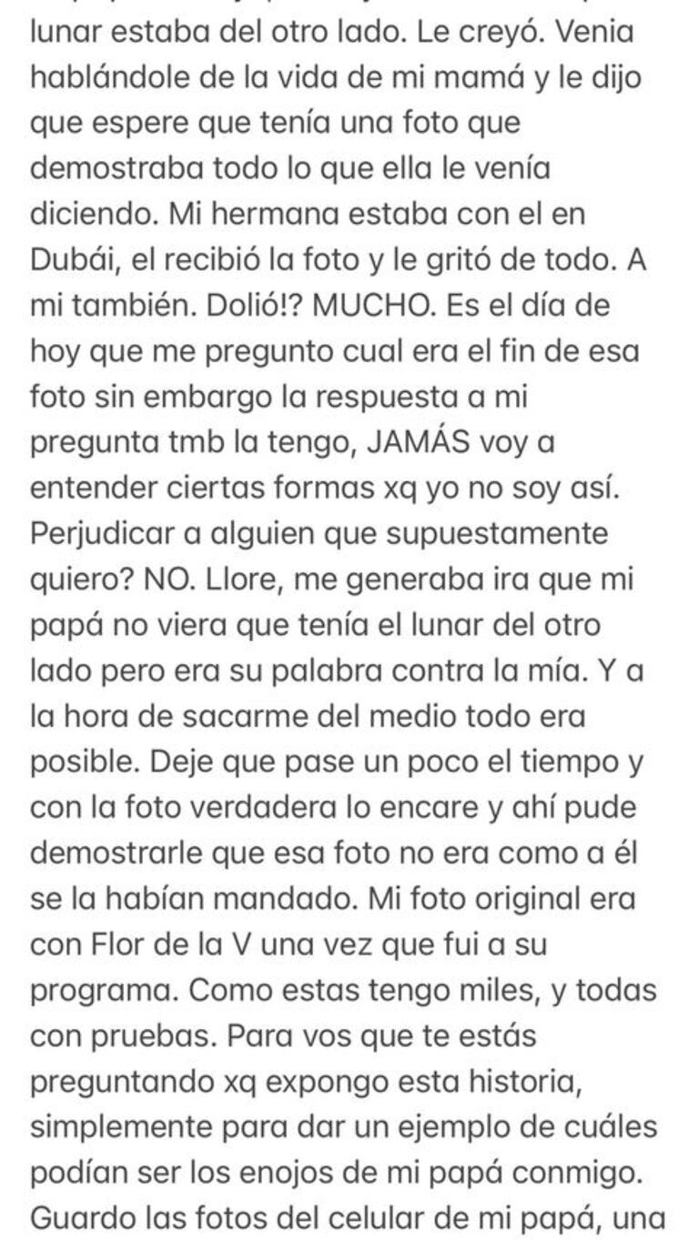 Furioso descargo de Gianinna Maradona contra Luis Ventura: "Mi viejo te odiaba con cada célula de su cuerpo"