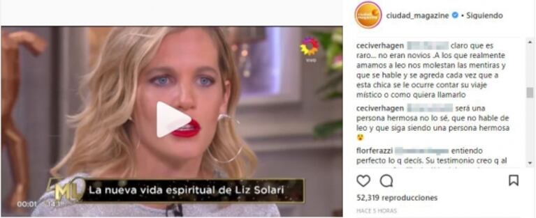 Furiosos mensajes de la excuñada de Liz Solari, indignada tras escucharla hablar de su hermano fallecido