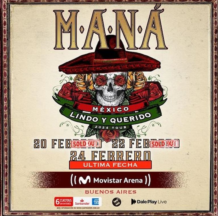 Furor por Maná en la Argentina: la banda mexicana sumó una tercera y última fecha