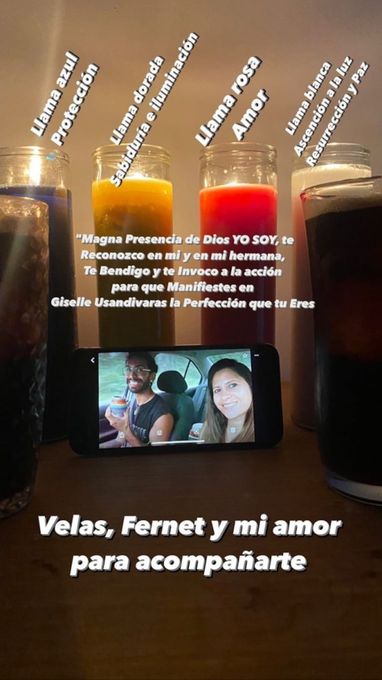 Gabo Usandivaras armó un altar en nombre de su hermana y compartió una dulce foto junto a ella: "Así, siempre"