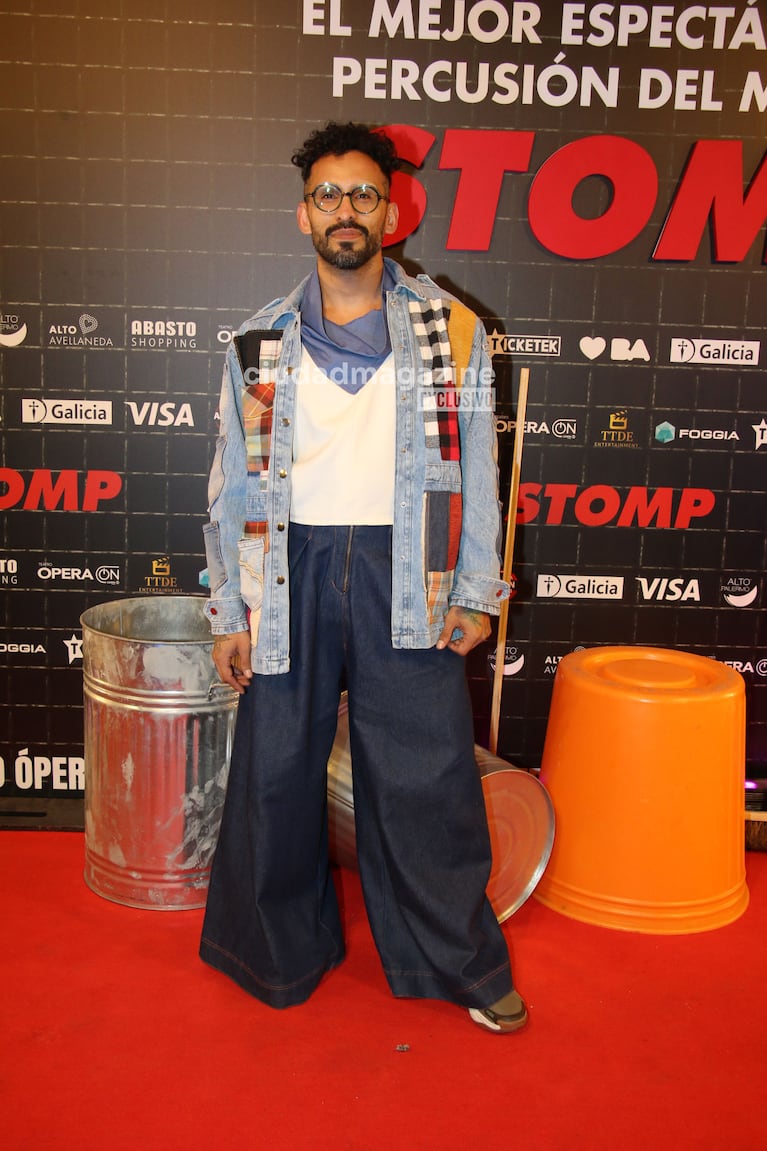 Gabo Usandivaras en el estreno de Stomp (Foto: Movilpress).