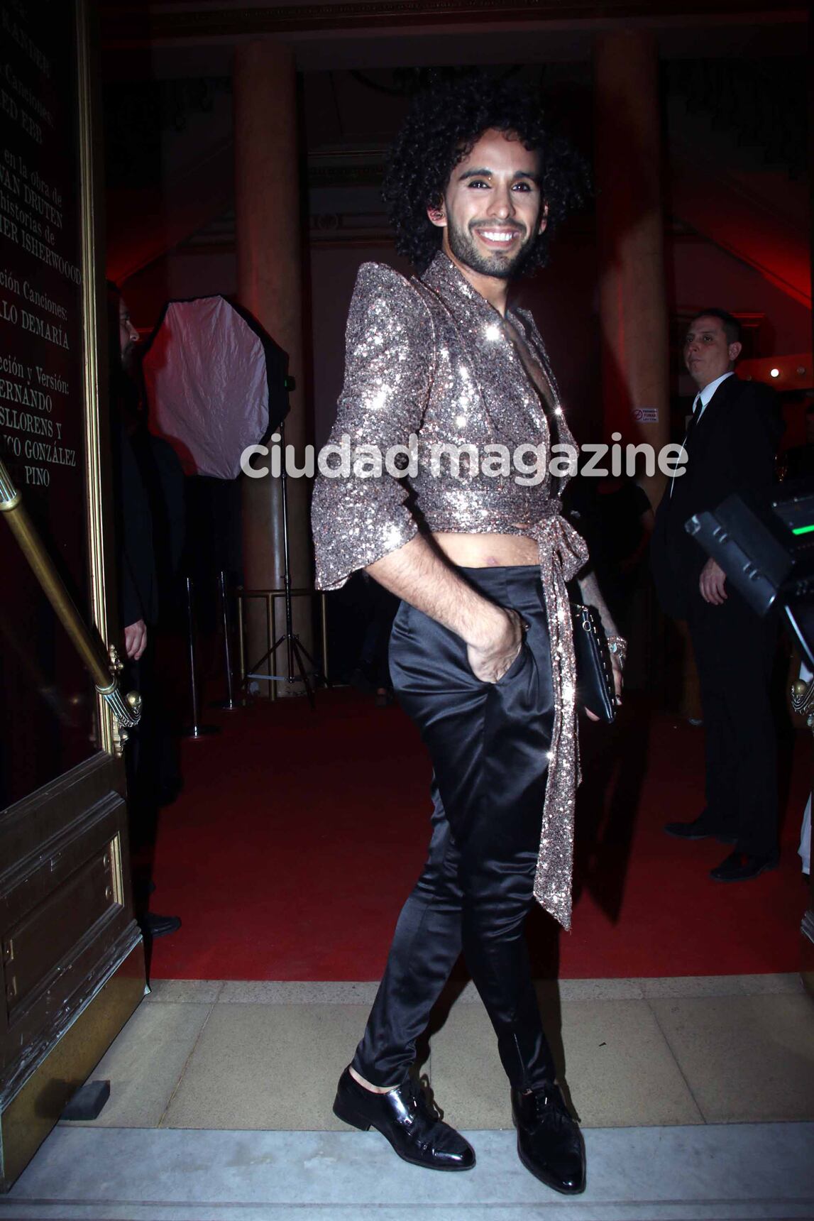 Gabo Usandivaras en la gala de prensa de Cabaret. (Foto: Movilpress)