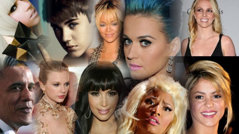 Gaga, Bieber, Perry, Rihana, Britney, Obama, Shakira, Swift, Kardashian y Minaj: los 10 famosos más seguidos en Twitter.