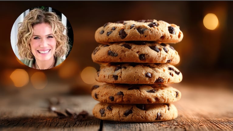 Galletitas con chips de chocolate, la receta de Maru Botana. Foto: montaje