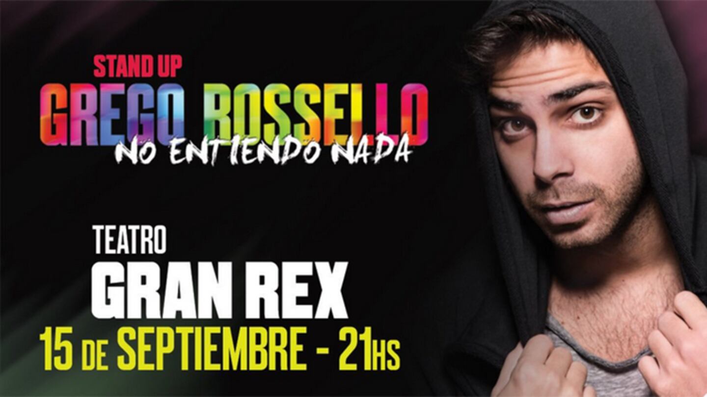 Ganá entradas para ver a Grego Rossello en el Gran Rex.