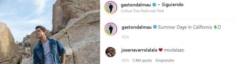 Gastón Dalmau protagonizó una producción de fotos y su novio lo piropeó: "Modelazo" 