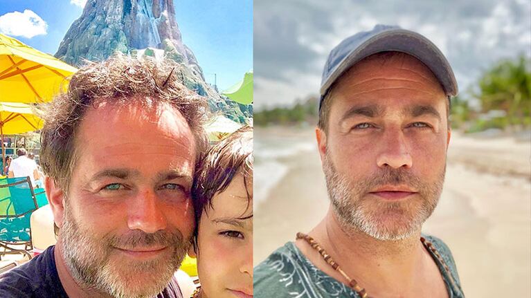 Gastón disfrutó de Disney junto a su hijo.