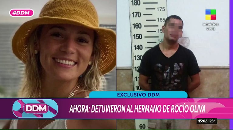 Gastón Oliva, el hermano de Rocío, fue detenido (Foto: captura de América).