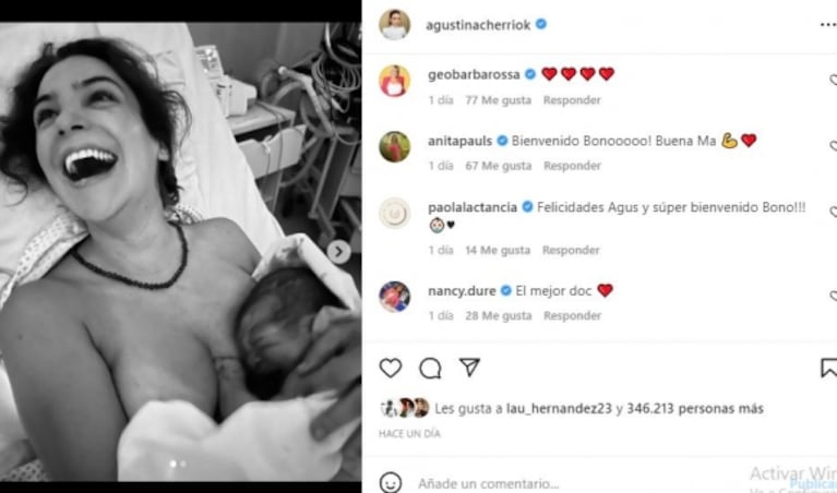 Gastón Pauls sorprendió a Agustina Cherri con su tierno mensaje, tras el nacimiento de su hijo Bono