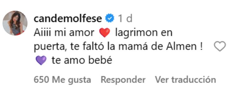 Gastón Soffritti le dedicó un emotivo saludo de cumpleaños a Cande Molfese: “Mujer maravilla”