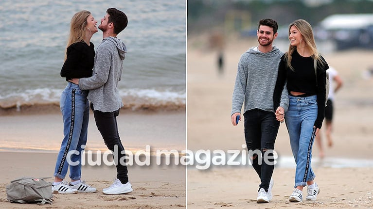 Gastón Soffritti y Stefanía Roitman, mimosos en Punta del Este (Fotos: Grosby Group)